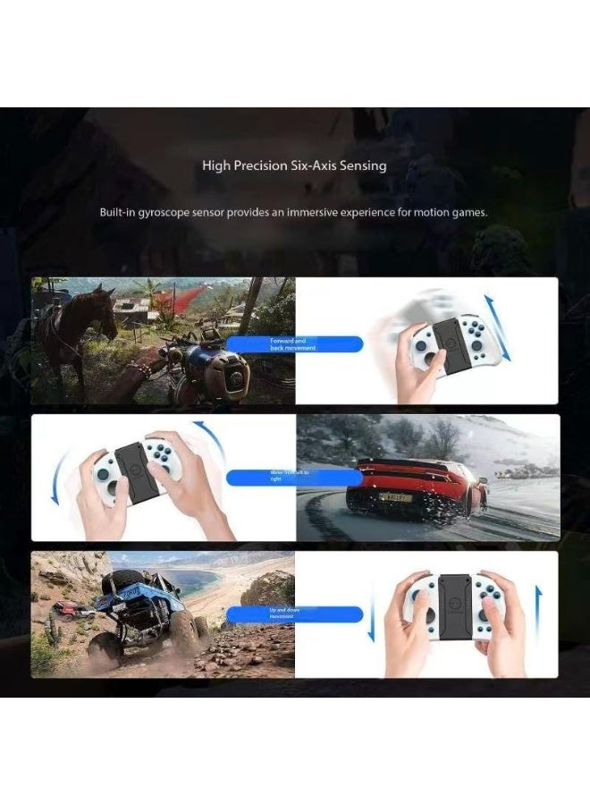 LinYuvo وحدة تحكم ألعاب بلوتوث Classic Joypad LinYuvo KS33 لجهاز Switch و Switch Lite و Switch OLED مع 8 ألوان من إضاءة RGB، عصا معدنية، جيروسكوب بستة محاور، وظيفة Turbo، اهتزاز مزدوج قابل للتعديل، وظيفة الاستيقاظ، تحكم بالحركة، انفجار سريع، بطارية 500mAh - Image 5